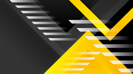 Modern template corporate concept yellow black grey and white contrast background. Black and yellow modern halftone background. For business, corporate, institution, party, festive, seminar, and talks