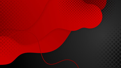 Abstract tech geometric red black background