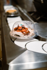 Baby Octopus on Sushi Belt or Sushi Conveyor