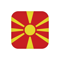 North Macedonia flag, official colors. Vector illustration.