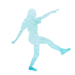 silhouette woman on white background isolated, vector