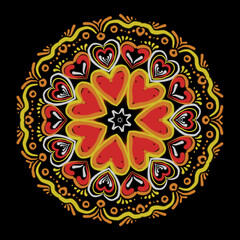 geometric mandala ornament tile
