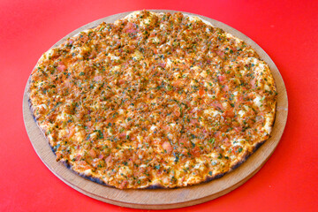 Turkish foods ; Turkish pizza -Lahmacun