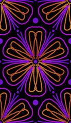 Seamless pattern ornament geometric floral tile