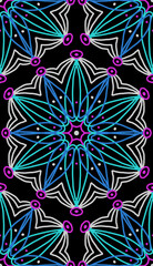 seamless ornament geometric floral tile