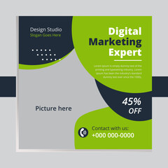 Set of social media post template and marketing webinar other seminars, online courses and classes, suitable modern banner and real estate square banner design template etc.