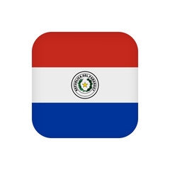 Paraguay flag, official colors. Vector illustration.