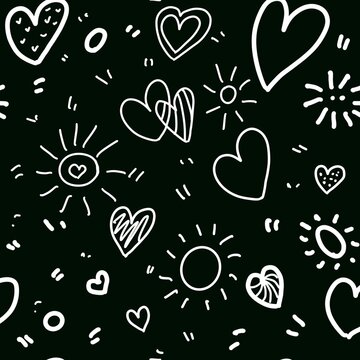 seamless heart pattern valintin romantic geometric