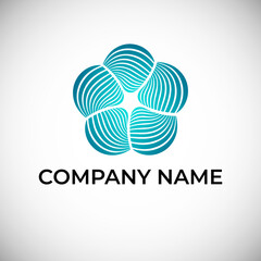 Flower logo design. Vector illustration