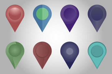 GPS icon set. Location icon. Map navigation. Vector