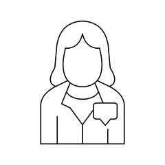 Technical Support. Editable Stroke. Stock Vector