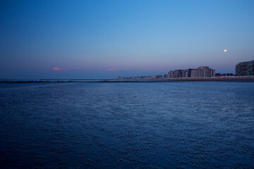 Evening on a beach in Knokke, Belgium