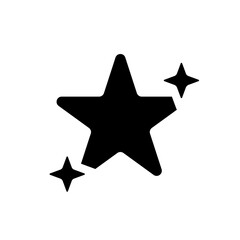 Stars glyph icon. Vector solid isolated black illustration.