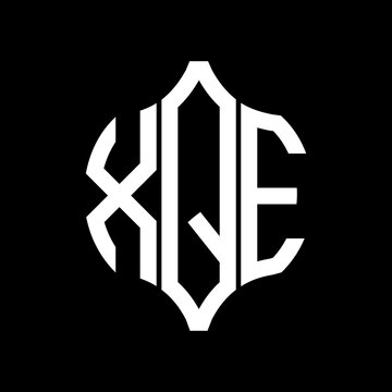 XQE letter logo. XQE best black background vector image. XQE Monogram logo design for entrepreneur and business.
