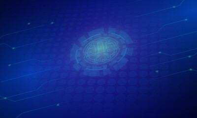 blue color sphere technology line background