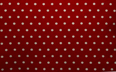 Red canvas polka dots background