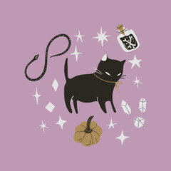 Magic vintage Halloween fall season