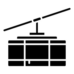 Fototapeta premium Aerial tramway icon