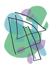 Abstract image for printing -- digital painting - arts background