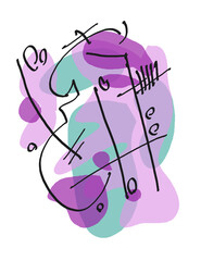 Abstract image for printing -- digital painting - arts background