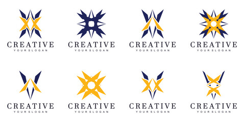 set of company logo design ideas with creative concept