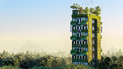 3D render of conceptual Eco Building