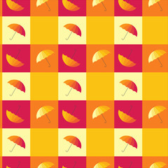 Colorful umbrella seamless pattern