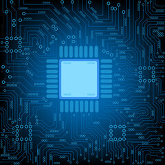 Computer chip Electronic circuit board vector for technology and finance concept and education for future