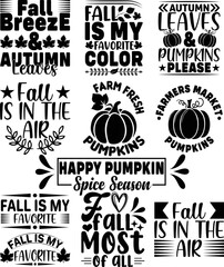 Fall t-shirt design bundle, Happy fall bundle, Fall design bundle, Fall SVG bundle, Autumn design bundle,  Silhouette, 