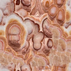 Gordijnen Extraordinary onyx texture with contrast pattern and beige tone. Seamless square background, tile ready. © Dmytro Synelnychenko