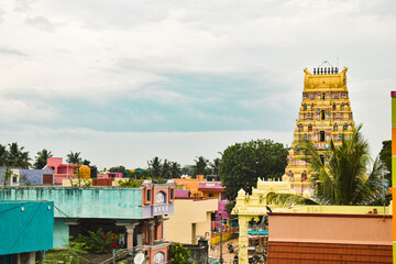 Varadharaja Perumal temple tower, Manali,Chennai