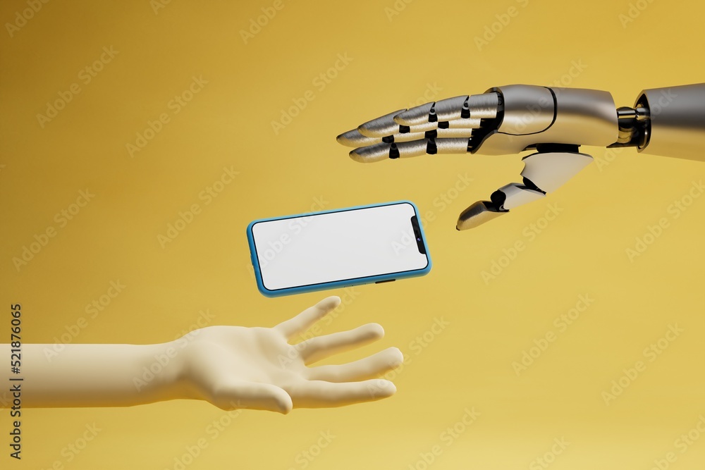 Aufkleber robots will replace human labor in the future. robotic future of mankind. online services provided b