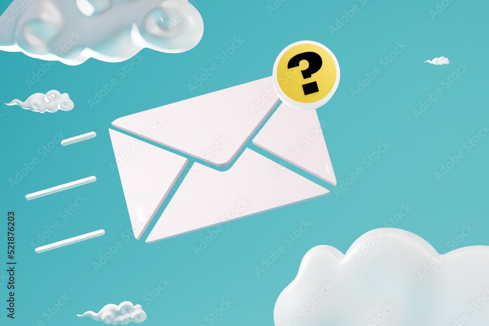 Poster abstract background. a new question message uploaded to the cloud. important online chat. message on