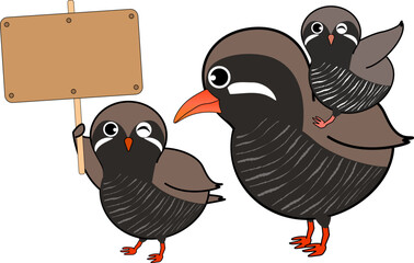 かわいいヤンバルクイナのキャラクター