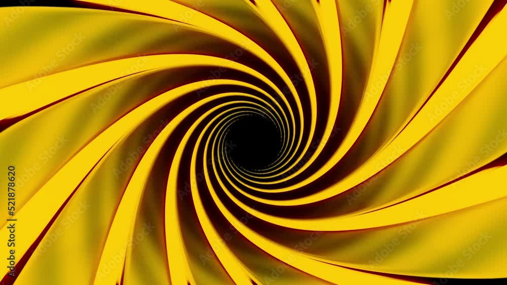 Poster abstract background with animated hypnotic tunnel. design. colorful spiral lines in endless rotating