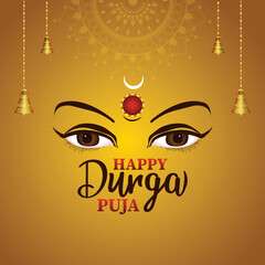 Vector illustration of happy navratri celebration background