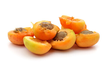 Apricots and pits.