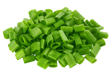 Green Onion isolated on white background, full depth of field, clipping path