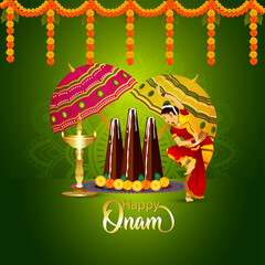 Onam celebration greeting card