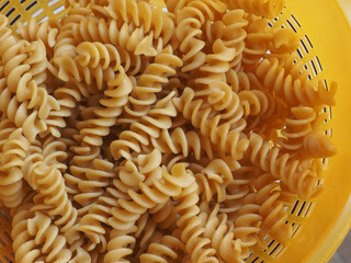 wholemeal fusilli pasta food