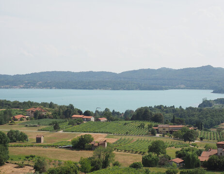 Lago di Viverone lake in Italy