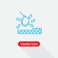 Demolition linear Icon, Outline Demolition Logo Vector Illustration Eps10