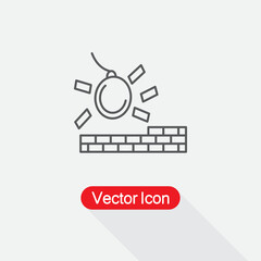 Demolition linear Icon, Outline Demolition Logo Vector Illustration Eps10