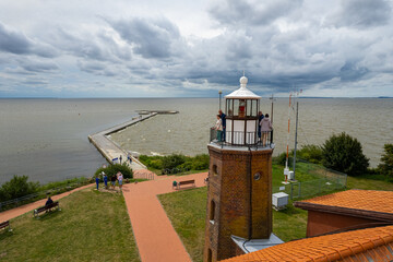 Aerial summer beautiful view of Ventės ragas (Cape of Ventė), Lithuania