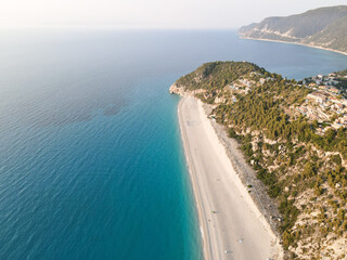 Mylos beach, Lefkada - Greece. Aerial view