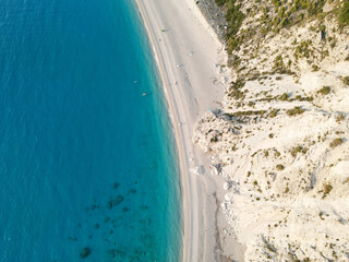 Mylos beach, Lefkada - Greece. Aerial view