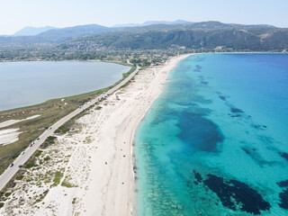 Paralia Agios Ioannis or paralia beach in Lefkada island, Greece