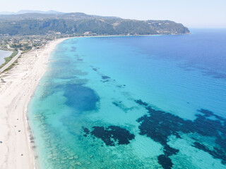 Fototapeta na wymiar Paralia Agios Ioannis or paralia beach in Lefkada island, Greece