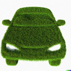 Environmentally friendly car concept, car made out of grass