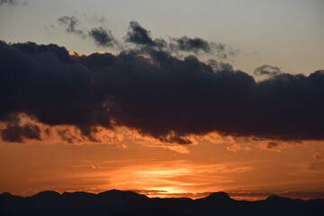 Fototapeta premium sunset in the mountains